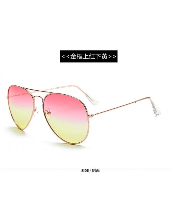 Goggle Sunglasses colorful two-color Sunglasses dazzling ocean film sunglasses sunglasses - C418AA29GH7 $37.13