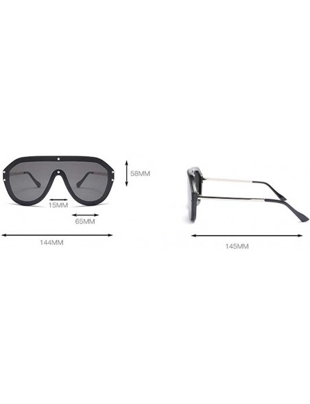 Goggle Luxury Designer Futuristic Oversized Pilot Sunglasses Women 2019 Visor Shield Mirror Sun Glasses Shades - C718NRM4HZK ...
