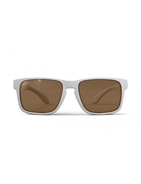 Sport Unbreakable SPORT Sunglasses- White Frame- Anti-Reflective Brown Lens - C112N0F7MD5 $13.90