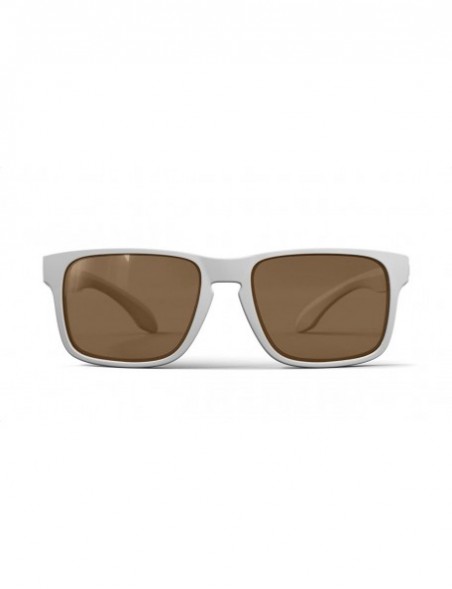 Sport Unbreakable SPORT Sunglasses- White Frame- Anti-Reflective Brown Lens - C112N0F7MD5 $13.90