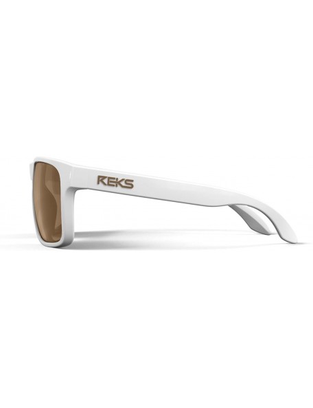 Sport Unbreakable SPORT Sunglasses- White Frame- Anti-Reflective Brown Lens - C112N0F7MD5 $13.90