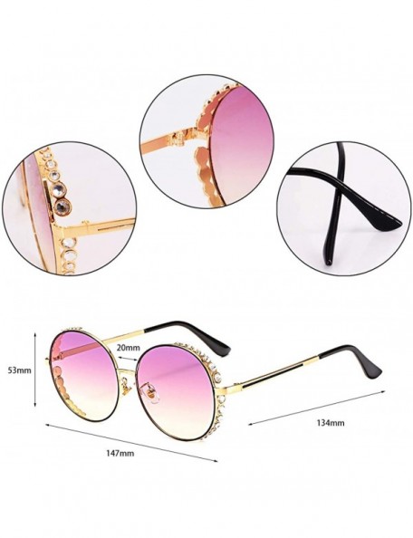 Square Round Vintage Sunglasses Rhinestone Decoration Sun Glasses for Women - Y-18 - CH198W5809W $13.23