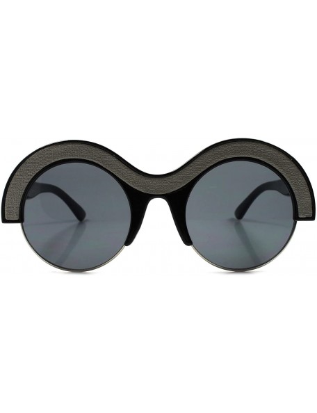 Round Designer Vintage Style Sexy Upscale Unique Womens Circle Round Sunglasses - Black - C9189RGLS48 $11.34