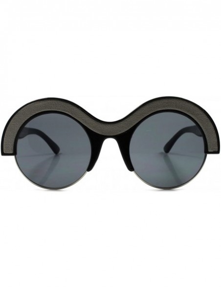 Round Designer Vintage Style Sexy Upscale Unique Womens Circle Round Sunglasses - Black - C9189RGLS48 $11.34