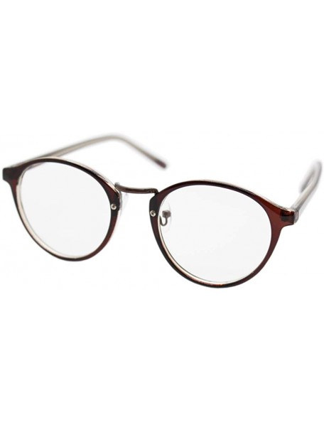 Oversized Japan Quality Boston Sunglasses Unisex UV protection For Men/Women - Brown/Clear - C512679BKMB $7.51