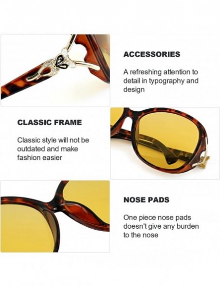 Goggle Women Oversized Night-Driving Glasses Anti-Glare Polarized Night-Vision Glasses for Driving/Fog/Rainy - CB18NDSZKX7 $2...