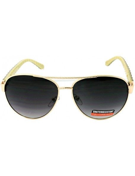 Oversized Aviators Mirrored Sunglasses Metal Frame Women Mens UV400 - Black Mirrored - CW18RNKQ7E5 $14.18