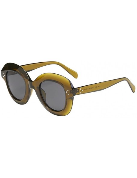Cat Eye Sunglasses-2019 Newest Sunglasses Vintage Cat Eye Sunglasses Retro Big Frame Eyewear Fashion Leopard Sunglasses - CI1...