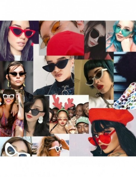 Cat Eye Men's Fashion Women's Oversize Polarized Alloy Frame Mirrored Cat Eye Sunglasses (Color Dark-Blue) - Dark-blue - C219...