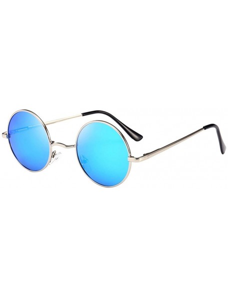 Oval Sunglasses Polarized Glasses Beach Goggles Driver Eyewear - Blue - C218QDII4TA $11.79