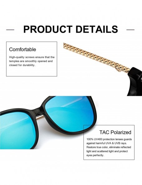 Square Classic Square Polarized Sunglasses for Women Vintage Sun Glasses 100% UV Blocking for Outdoor Activities - CQ18WOWN99...