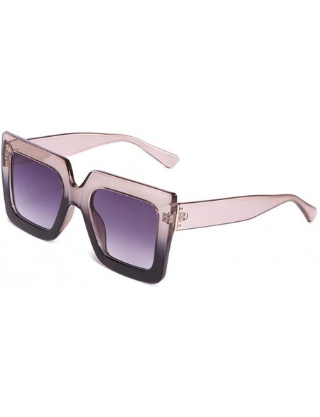 Oversized 2019 Italy Luxury Brand Oversized Square Sunglasses Women Men Random Color - Green - CK18YZWGIDE $10.59