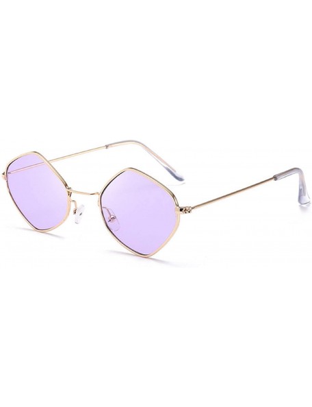 Wrap Fashion Wrap Sunglasses Women Brand Designer Retro Rose Gold Men Sun Glasses Transparent Eyewear UV400 Protection - C419...