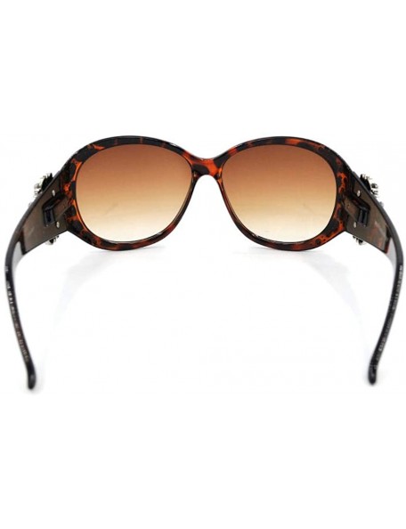 Wayfarer Wayfarer Rhinestone Sunglasses For Women Western UV 400 Protection Shades With Bling - Brown - CL199GM59SO $19.93