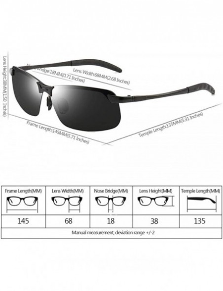 Rimless Men/Women Polarised Sports Sunglasses Semi-rimless VU400 Sunglasses - Black - Sunglasses - CU18RMC0MC9 $9.88