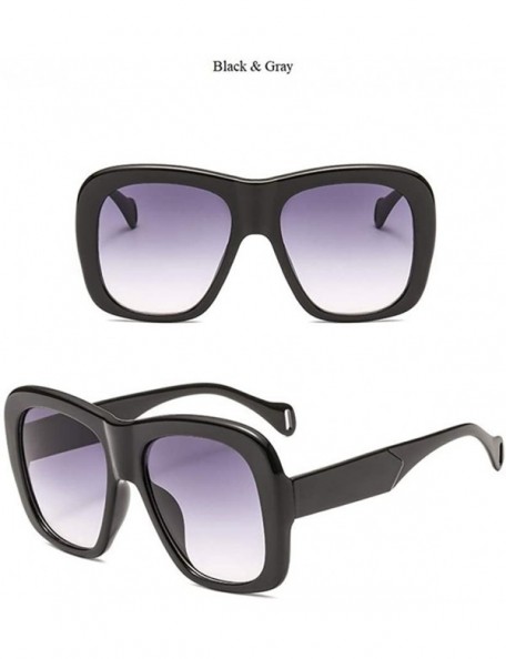 Square Square Brand Sunglasses Men Luxury Brand Double Color Frame Women Sun Glasses Shades Vintage - C3 - CW197ZLH7A4 $18.75