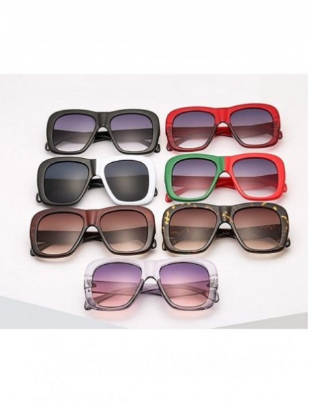 Square Square Brand Sunglasses Men Luxury Brand Double Color Frame Women Sun Glasses Shades Vintage - C3 - CW197ZLH7A4 $9.87