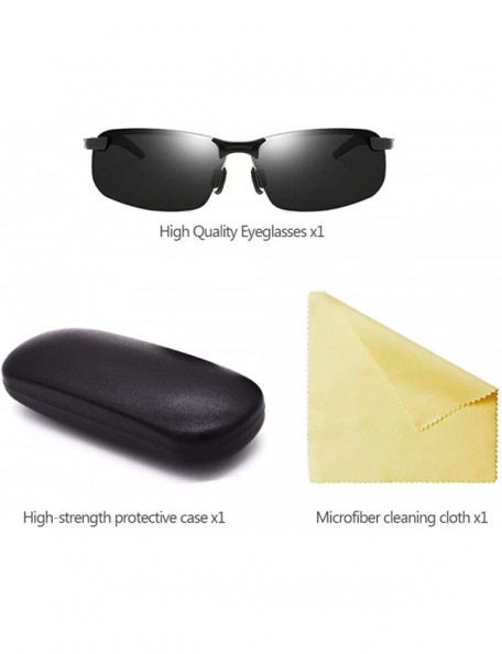 Rimless Men/Women Polarised Sports Sunglasses Semi-rimless VU400 Sunglasses - Black - Sunglasses - CU18RMC0MC9 $9.88