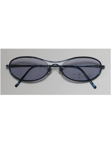 Square Mondo Womens/Ladies Oval Full-rim Titanium 100% UVA & UVB Lenses Sunglasses/Sun Glasses - Dark Turquoise - CP121NI6YH7...