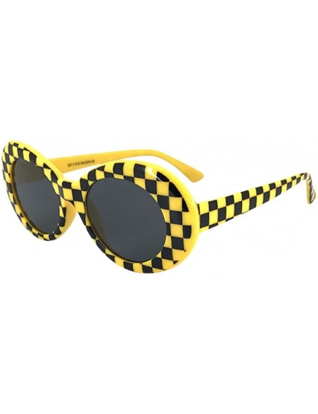 Sport Retro Vintage Clout Goggles Men & Women Sunglasses Oval Shades Eye Glasses - Multicolor - B - C118CK38X9U $9.98
