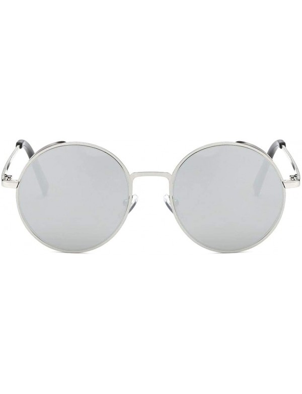 Semi-rimless Sunglasses - Women Classic Round Semi-Rimless Polarized Unisex Glasses - F - CG189SIMQK4 $6.99