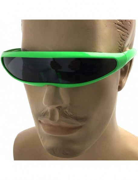Wrap 1 Pc Space Robot Party Costume Futuristic Wrap Robot Sunglasses - Choose Color - Fluorescent Green - CP18NOLTW4R $14.95