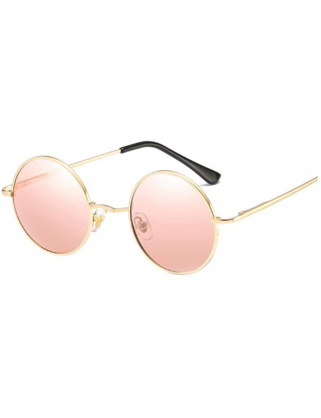 Rimless Fashion Tinted Color Lens Round Sunglasses Men Women Retro Metal Frame Eye Vintage Tiny Female Sun Glasses - 9 - CT19...