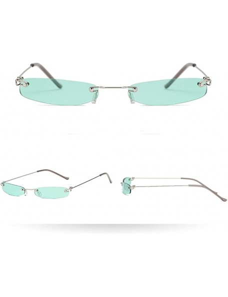 Square Vintage Sunglasses Rectangular Eyewear Protection - A - CI18YL489QU $10.49