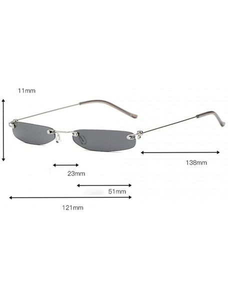 Square Vintage Sunglasses Rectangular Eyewear Protection - A - CI18YL489QU $10.49