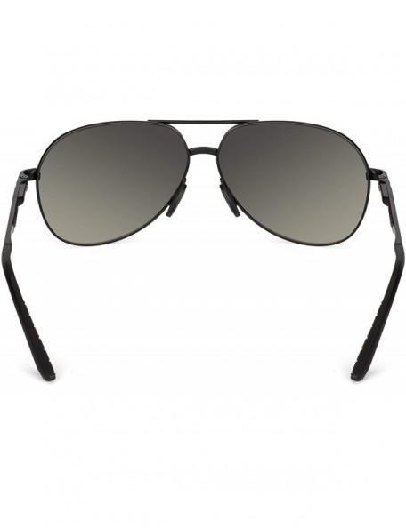 Sport XXL extra large Classic Round Aviator Polarized Sunglasses for big wide heads 150mm - Black - C01895T7NY7 $24.69