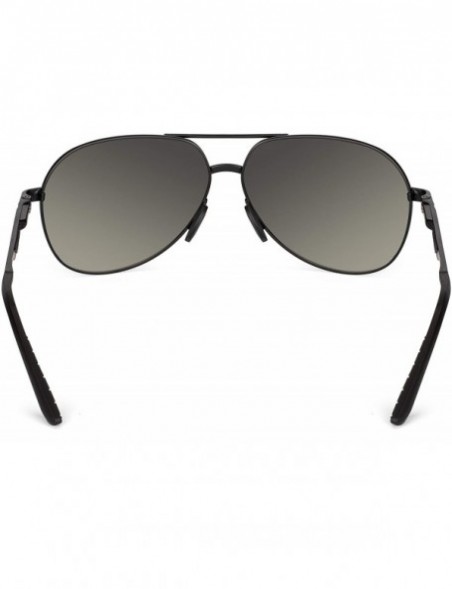 Sport XXL extra large Classic Round Aviator Polarized Sunglasses for big wide heads 150mm - Black - C01895T7NY7 $24.69