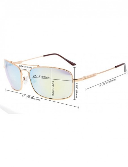 Rectangular Bifocal Sunglasses with Bendable Bridge and Temples Memory Reading Sunglasses Lightweight Titanium - CG18C9M3M9M ...