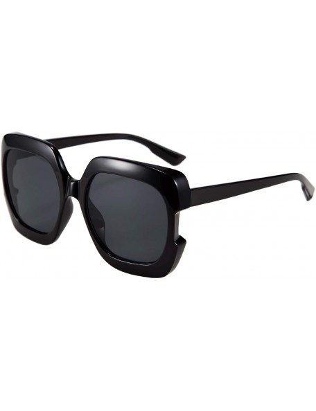 Oversized Classic Oversized Sunglasses for Women UV Protection Fashion Large Square Frame Design Eyewear - C718UZKX4L6 $14.14