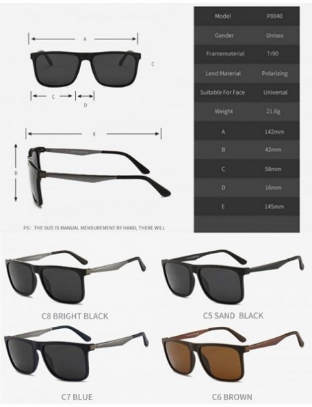 Sport Mens Sunglasses Classic Design HD Polarized UV Protection Sunglasses- Travel Outdoor Sport in Summer - Brown - CR1970MC...