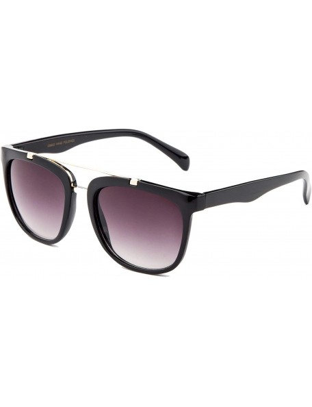 Rectangular Mens & Womens "The Classic Brow Bar" Retro Stylish Very Popular Sunglasses - C318NAQHZMN $10.33