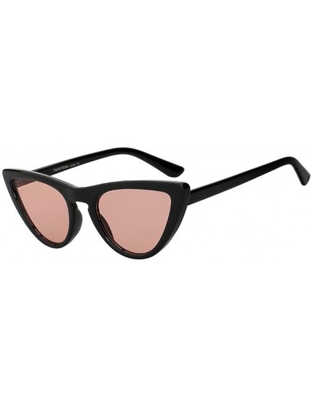 Sport Women Fashion Cateye UV400 Glasses Retro Vintage Sport Sunglasses Eeywear - Pink - CI18C6YGN22 $8.20