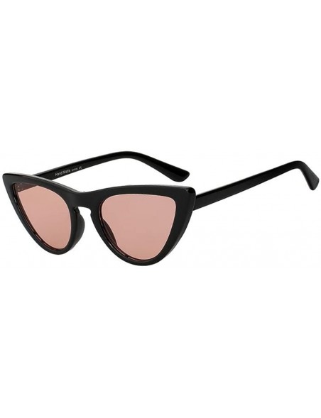 Sport Women Fashion Cateye UV400 Glasses Retro Vintage Sport Sunglasses Eeywear - Pink - CI18C6YGN22 $8.20