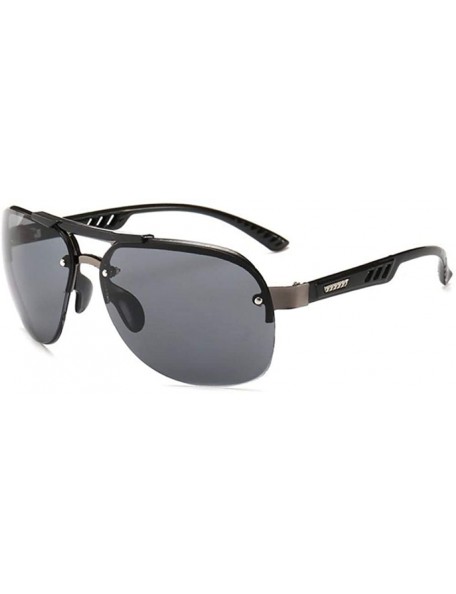 Aviator Vintage Sunglasses Men Brand Designer Pilot Sun Glasses Male Shades Full Gray - Full Gray - CH18Y5WQ6TA $10.58