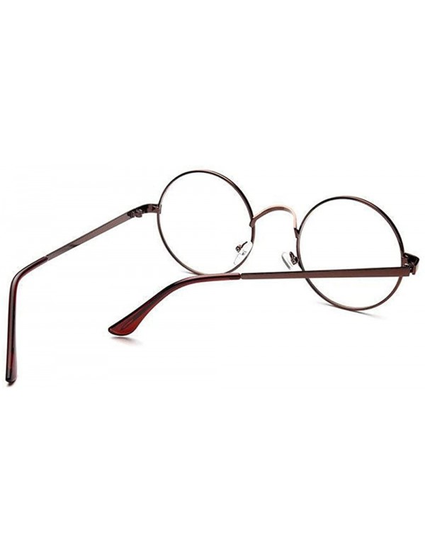 Goggle Glasses- Fashion Unisex Classic Metal Frame Mirror Rounded - 0133e - C918RT9MQLQ $10.98