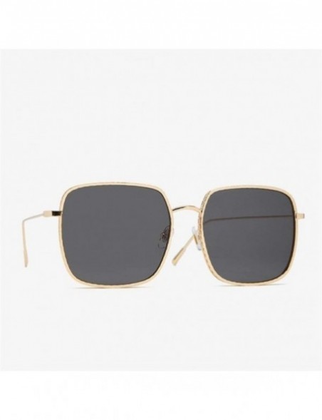 Square Square Sunglasses for Women Gradient Eyewear Shades - Gold Black - C01906D7RI6 $10.52