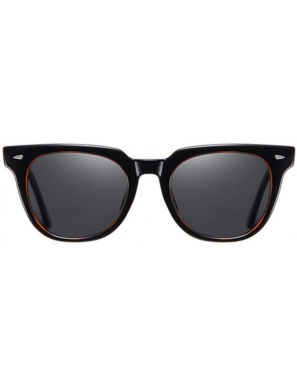 Oval Polarized Sunglasses - UV Protection Anti Glare Eyewear for Outdoor - Black-red - CT1989IYCHM $11.14