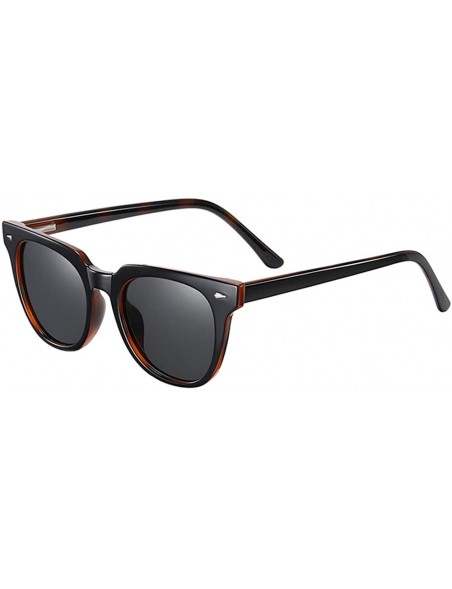 Oval Polarized Sunglasses - UV Protection Anti Glare Eyewear for Outdoor - Black-red - CT1989IYCHM $11.14