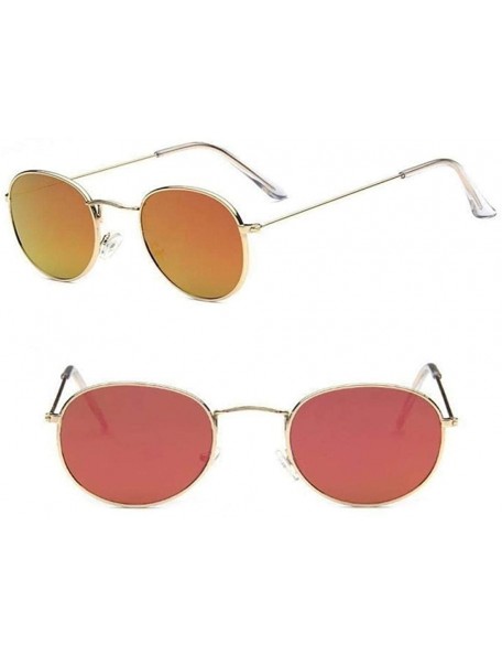 Aviator 2019 Retro Round Sunglasses Women Brand Designer Sun Glasses For Women Green - Red - CI18YR27MUQ $8.68