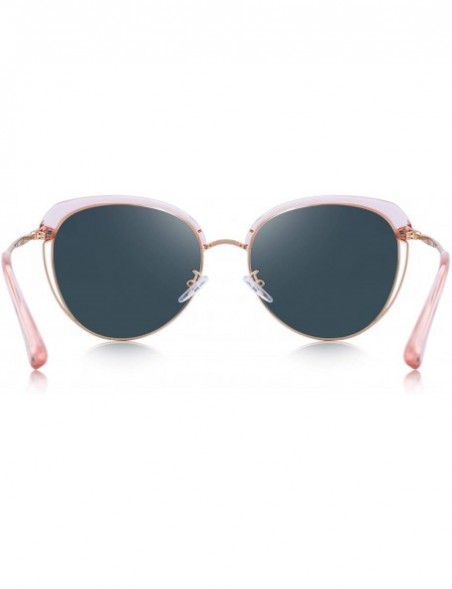 Oversized Fashion Polarized Sunglasses for Women UV400 Mirrored Lens - Pink Mirror - C318S2T6X9S $16.05