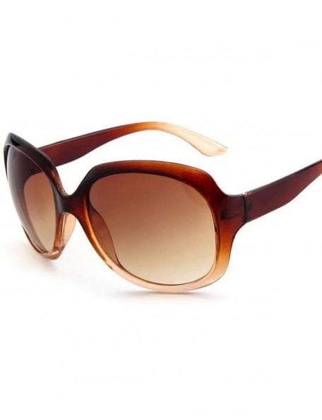 Oversized Retro Classic Sunglasses Women Oval Shape Oculos De Sol Feminino Fashion Sunglaasses Er Price Girls - White-brown -...