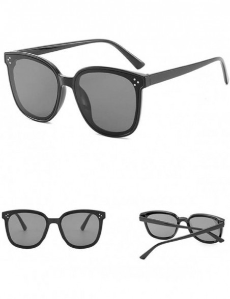 Wrap Classic Sunglasses Harajuku Box Sunglasses Women's Lightweight Oversized Fashion Sunglasses - Black - C118TL33RE4 $10.73