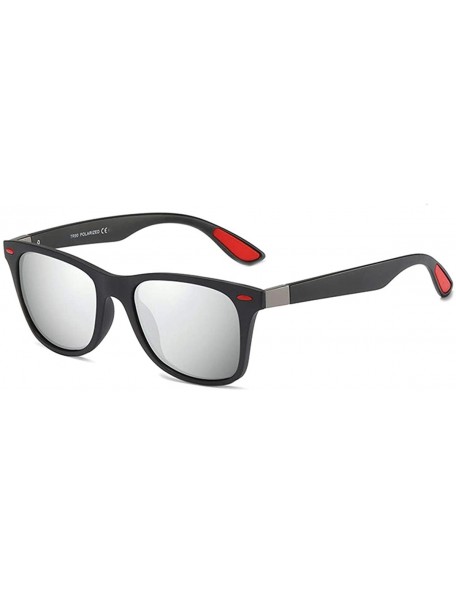 Square Unisex Polarized Aluminum Sunglasses Vintage Alloy Frame Sun Glasses For Men Women CHTR001 - Silver - C918Y0LMRLU $18.18