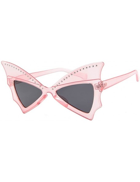 Oversized Fashion Polarized Sunglasses - REYO Classic Retro Bat Shape Glasses Unisex Sunglasses Eyewear For Men/Women - E - C...