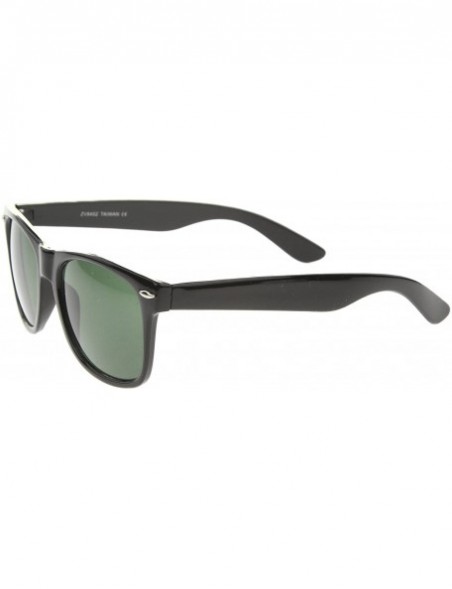 Wayfarer Classic Eyewear Iconic 80's Retro Large Horn Rimmed Sunglasses 54mm - Black / Green - CI12IGK2L81 $12.63