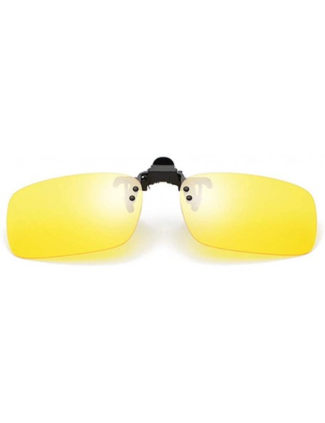 Sport Polarized Clip-on Sunglasses Anti-Glare Driving Glasses for Prescription Glasses - Yellow - C31947WO2NR $9.31